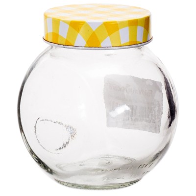 Consol Broadway Jar With Yellow & White Lid 