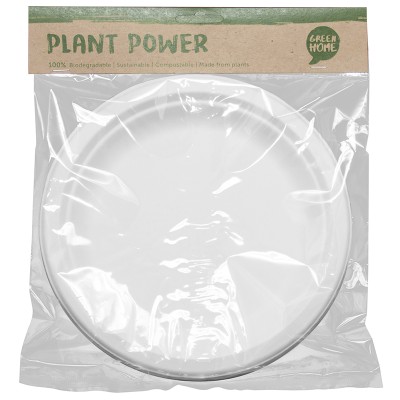 GREEN HOME Sugarcane Plates in Compostable Bag (22cm)