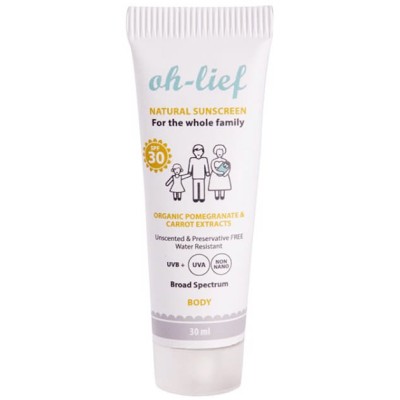 Oh-Lief Natural Body Sunscreen SPF30