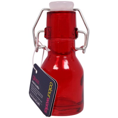 Colourworks Miniature Coloured Glass Bottle - Red