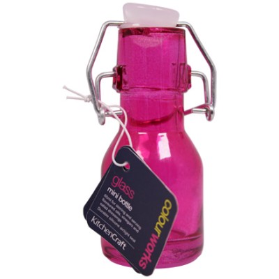 Colourworks Miniature Coloured Glass Bottle - Pink