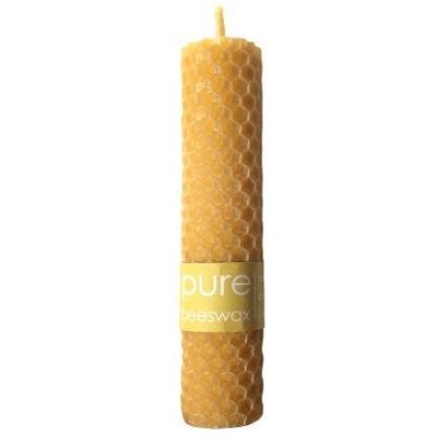With Love Pure Beeswax 11cm Rolled Pillar Candle
