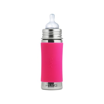 Pura Stainless Pink Infant Bottle, 325ml