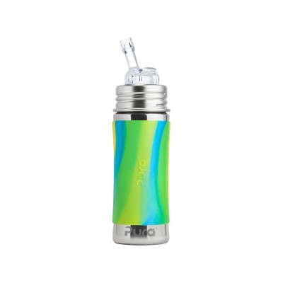 Pura Stainless Steel Aqua Swirl Straw Bottle, 325ml