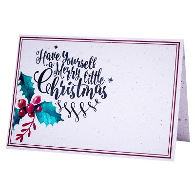Growing Paper Card - Merry Little Christmas 