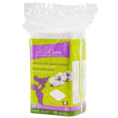 Silvercare Organic Cotton Squares 60u
