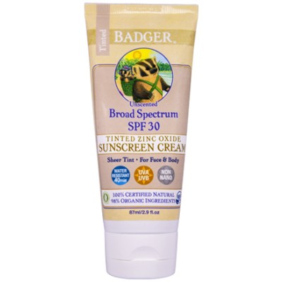 Badger SPF30 Sunscreen Tinted Cream For Face & Body