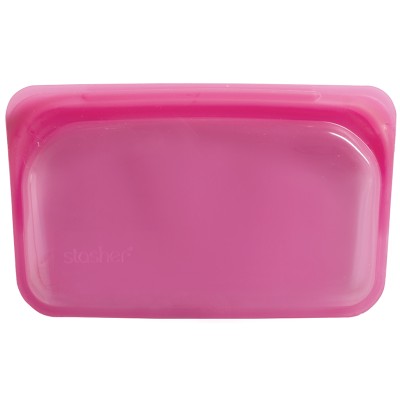 Stasher Reusable Silicone Snack Bag - Rasberry