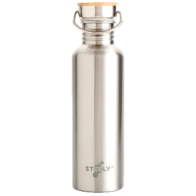 Steely 100% Stainless Steel Bottle 750ml Dark Grey