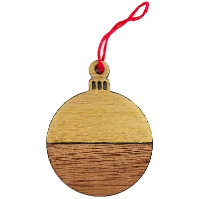 Wood Be Nice Round Christmas Deco - Straight
