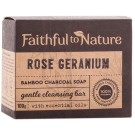 Faithful to Nature Bamboo Charcoal Soap - Rose Geranium