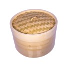 World of Flavours Large Two Tier Bamboo Steamer