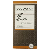 CocoaFair 65% Dark Chocolate with Hazelnuts, 100g