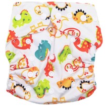 Fancy Pants Basics Suede Cloth Pattern Nappy - Dino