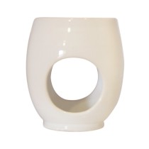 Indalo White Egg-Shaped Ceramic Burner
