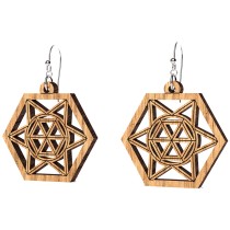 The Artists Sacred Geometry Hexagonal Star Earrings