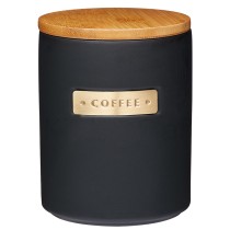 Kitchen Craft MasterClass Matte Black Ceramic Storage Jar Coffee