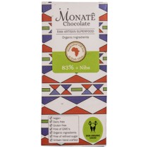 Monate Chocolate 83% Raw Cacao & Nibs Bar , 54g