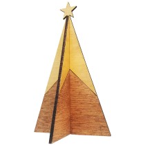 Wood Be Nice Modern 3D Christmas Tree - Gold